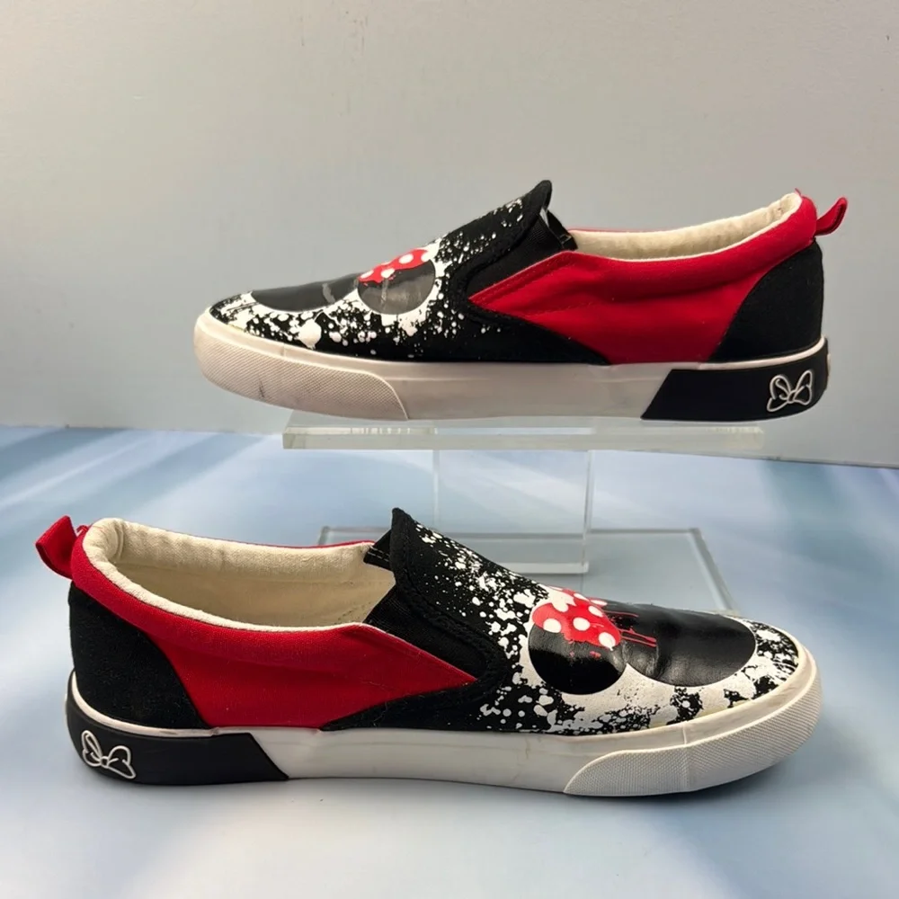 Disney Red and Black Flats with Bow - Picture 2 of 12